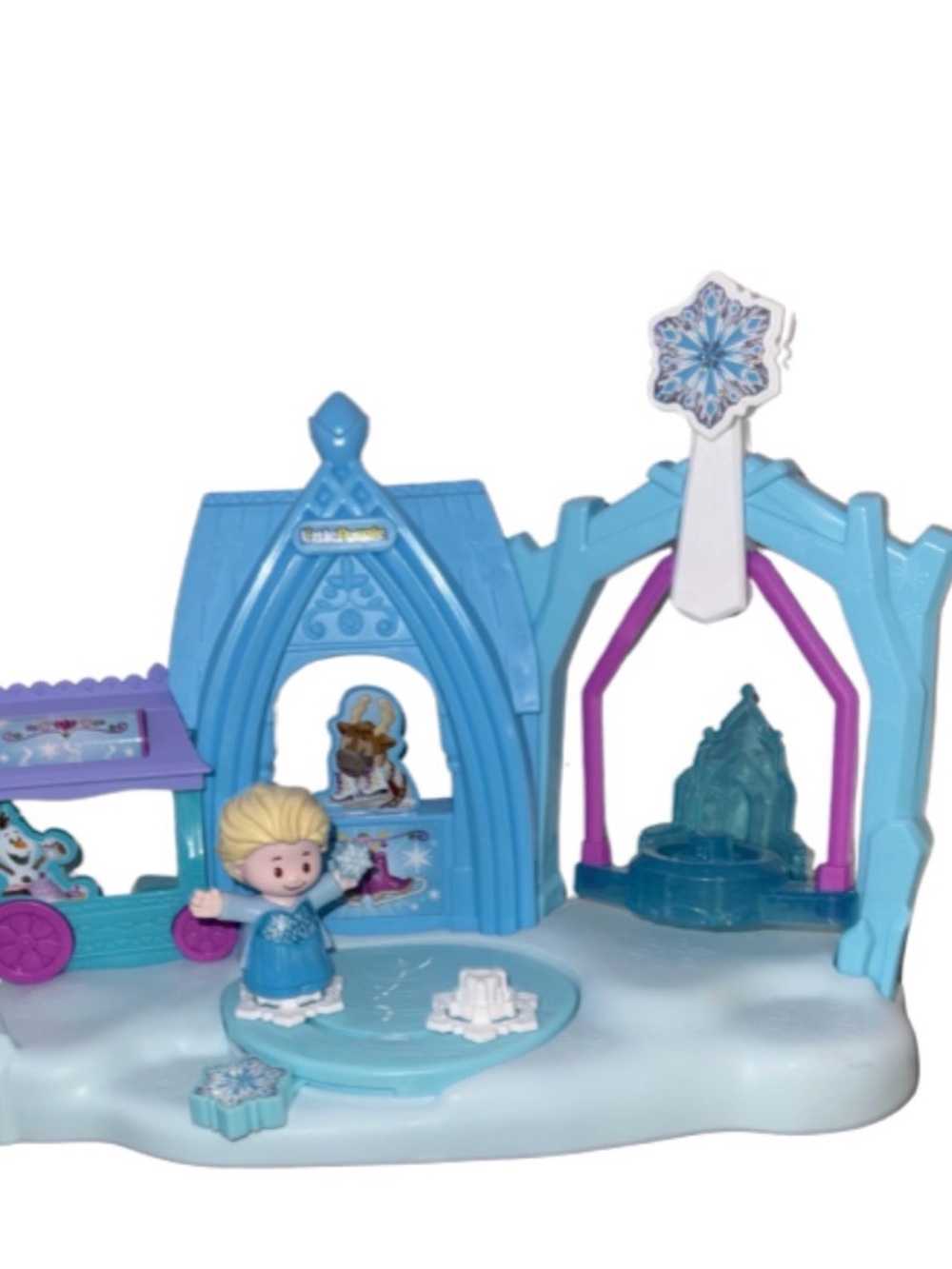 Elsa little people Ice Castle Playset - Blue Frozen-Themed Kids Toy
